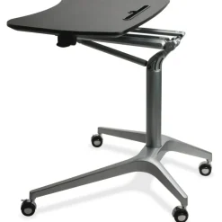 Lorell Gas Lift Height-Adjustable Mobile Desk