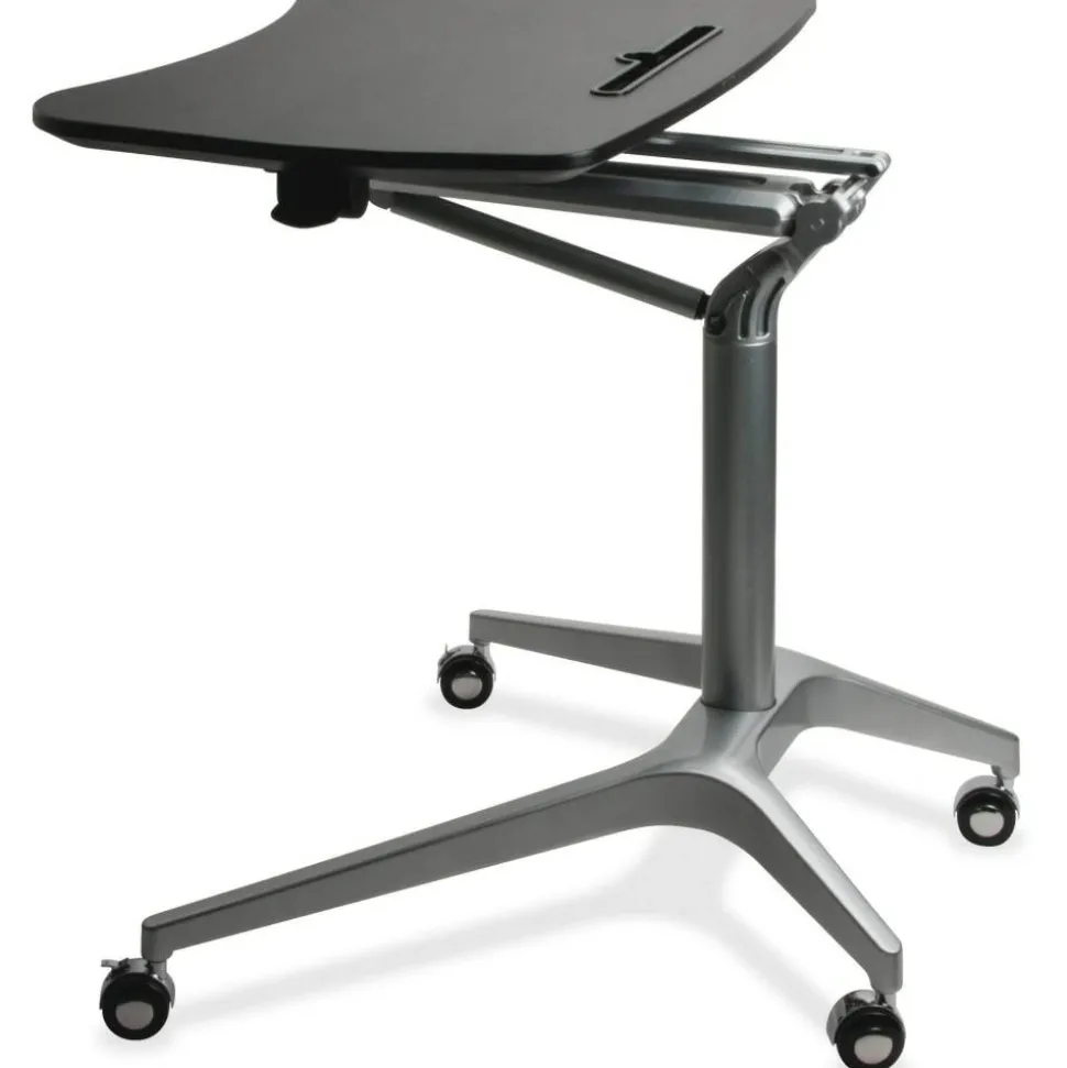 Lorell Gas Lift Height-Adjustable Mobile Desk