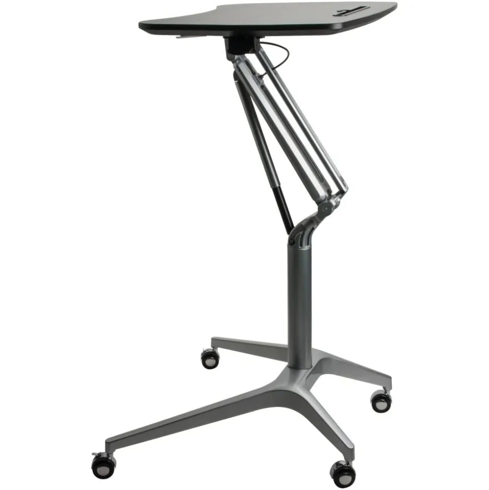 Lorell Gas Lift Height-Adjustable Mobile Desk