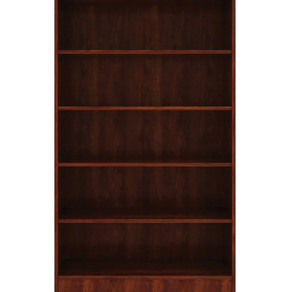 Lorell 60"H 5-Shelf Bookcase, Cherry