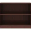 Lorell 30"H 2-Shelf Bookcase, Mahogany