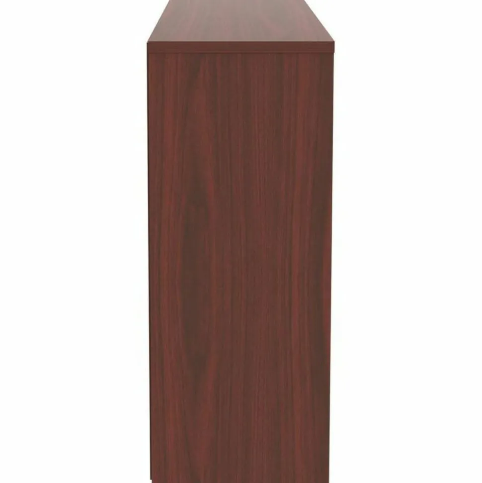 Lorell 30"H 2-Shelf Bookcase, Mahogany
