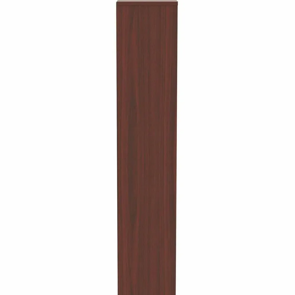 Lorell 60"H 5-Shelf Bookcase, Mahogany