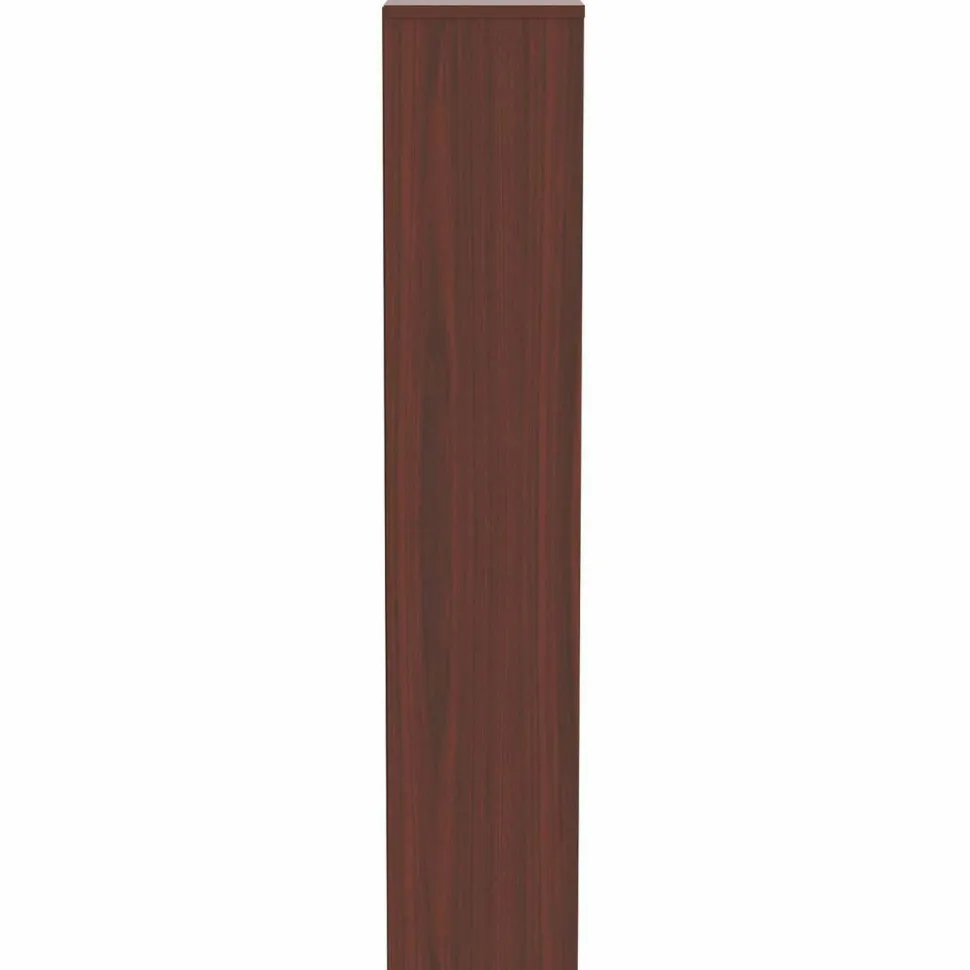 Lorell 60"H 5-Shelf Bookcase, Mahogany