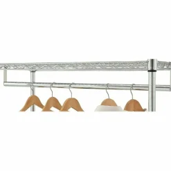 Lorell Industrial Wire Shelving Garment Hanger Bar, 36"W, Chrome