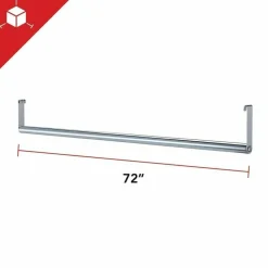 Lorell Industrial Wire Shelving Garment Hanger Bar, 36