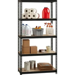 Lorell Iron Horse 2300 lb Capacity Riveted Shelving - 5 Shelf(ves) - 72