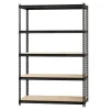 Lorell Iron Horse 2300 lb Capacity Riveted Shelving - 5 Shelf(ves) - 72" x 48"x 18" Depth - 30% Recycled - Black - Steel, Particleboard - 1 Each