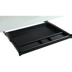 Lorell Laminate Desk 4-compartment Drawer, Black