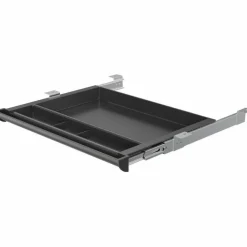 Lorell Laminate Desk 4-compartment Drawer, Black