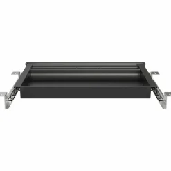 Lorell Laminate Desk 4-compartment Drawer, Black
