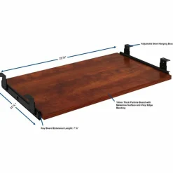 Lorell Laminate Universal Keyboard Tray, Cherry
