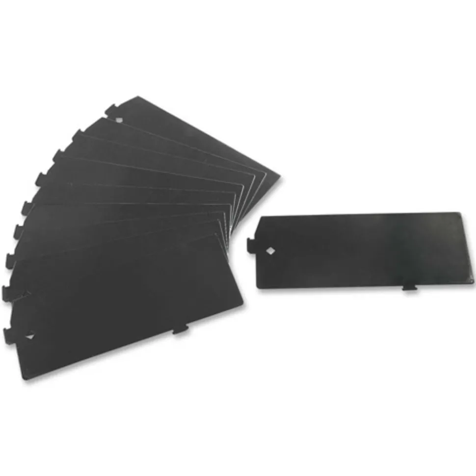 Lorell Lateral File Dividers, Black, Pack Of 10