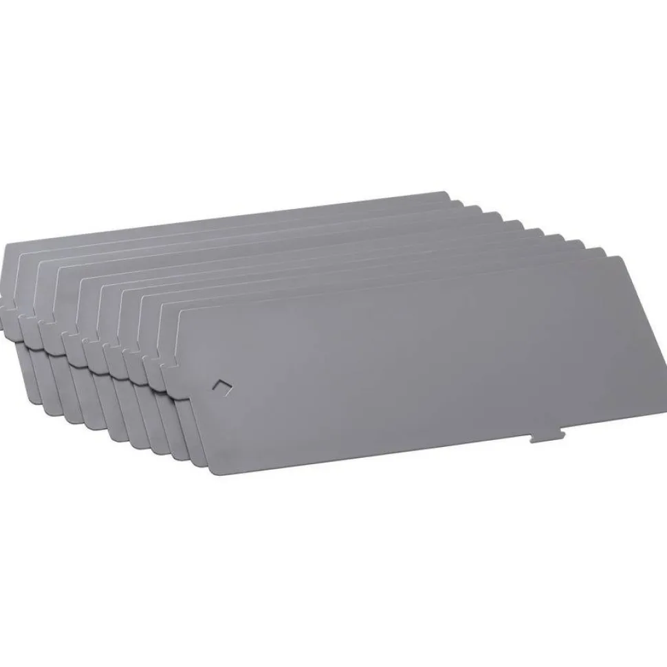 Lorell Lateral File Dividers, Black, Pack Of 10