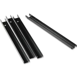 Lorell Lateral File Front-To-Back Rail Kit, Platinum Gray, Set Of 4