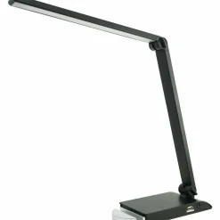 Lorell LED USB Smart Device Station Task Light, Dimmable, Black