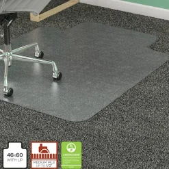Lorell Lipped Chair Mat for Medium-Pile Carpet - 48