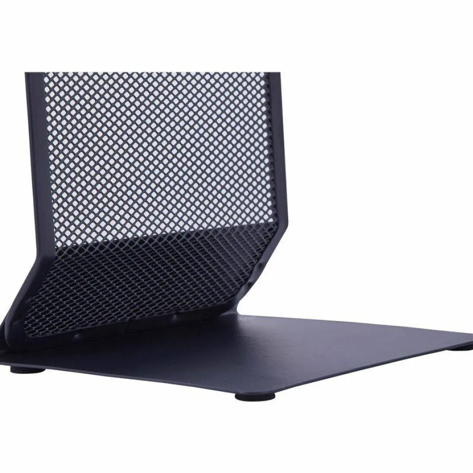 Lorell Mesh Bookends, Black, Set Of 2