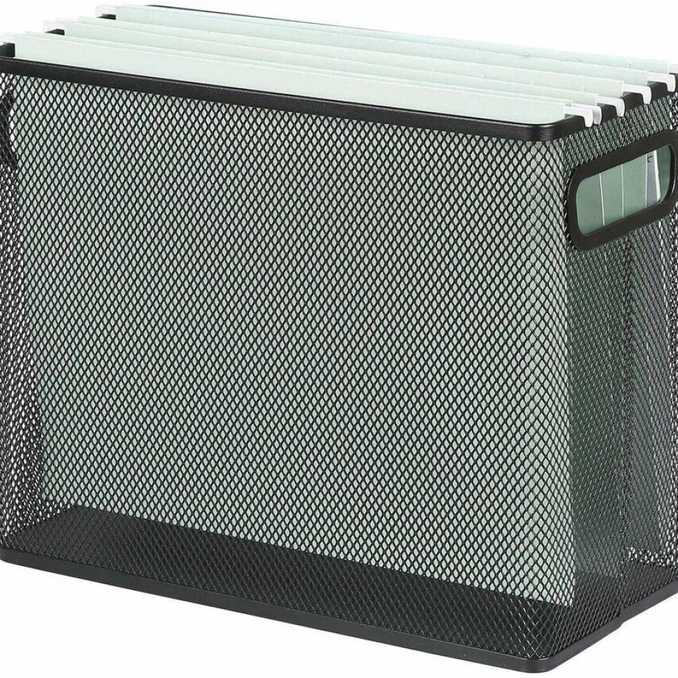 Lorell Mesh Desktop Hanging File Folder, Letter-Size, Black