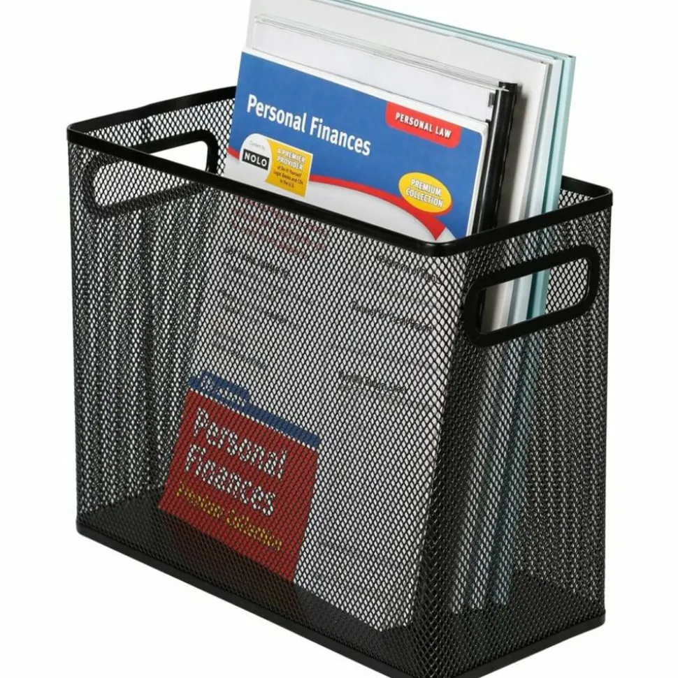 Lorell Mesh Desktop Hanging File Folder, Letter-Size, Black