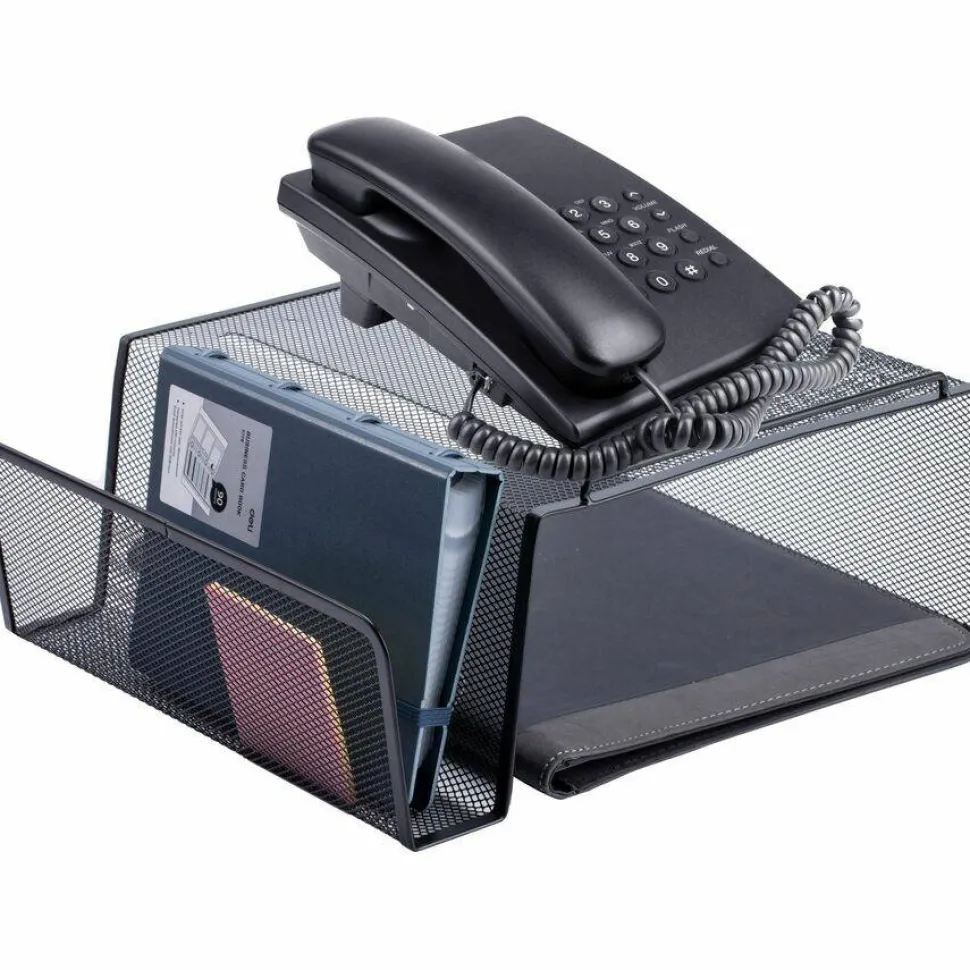 Lorell Mesh Wire Angled Height Mesh Phone Stand