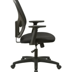 Lorell Mid-Back Mesh/Fabric Task Chair, Black