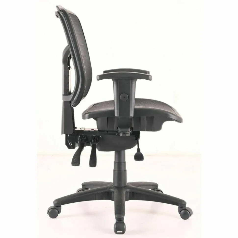 Lorell Mid-Back Mesh Swivel Office Chair