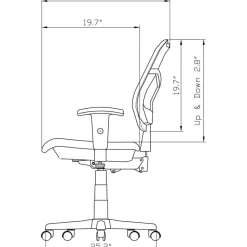 Lorell Mid-Back Mesh Swivel Office Chair
