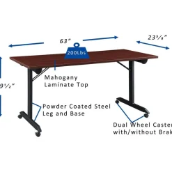 Lorell Mobile Folding Training Table