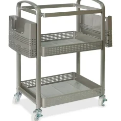 Lorell Mobile Metal File Cart, Champagne