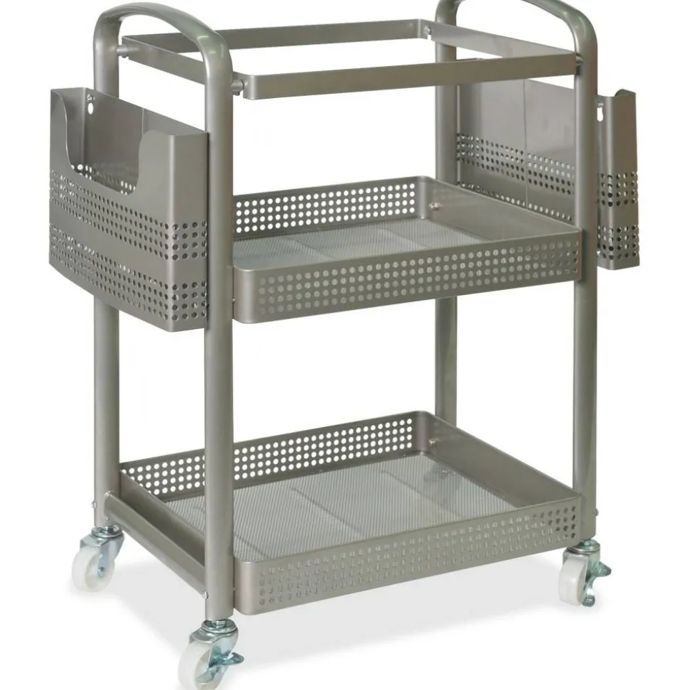 Lorell Mobile Metal File Cart, Champagne