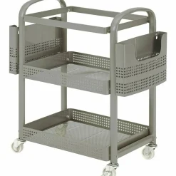 Lorell Mobile Metal File Cart, Champagne
