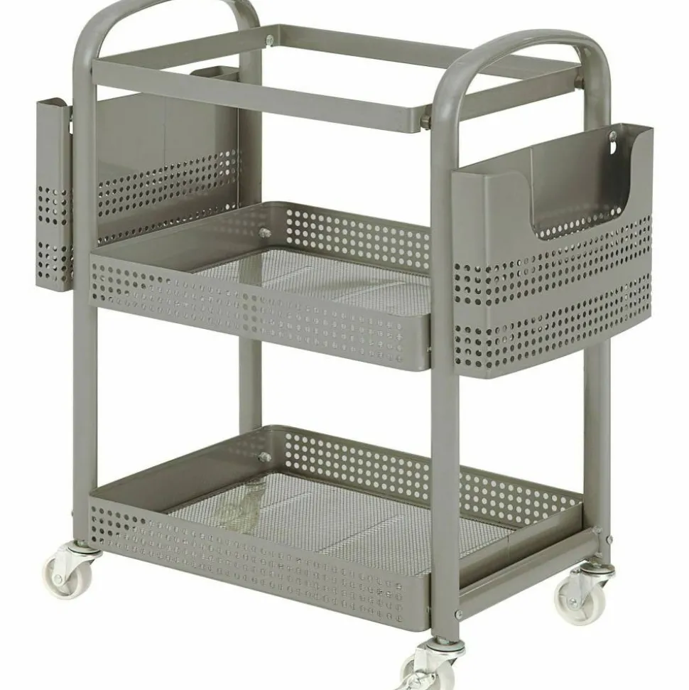 Lorell Mobile Metal File Cart, Champagne