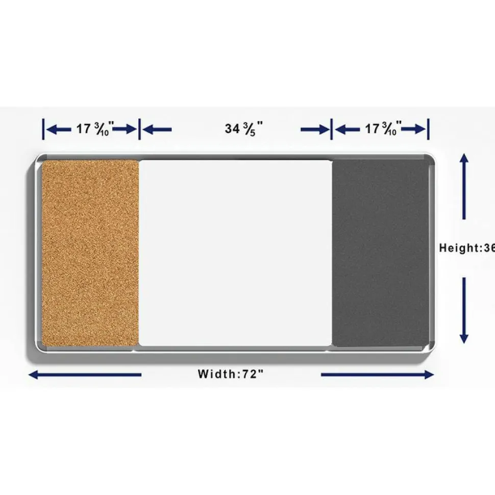 Lorell Mounting Frame for Whiteboard - Silver