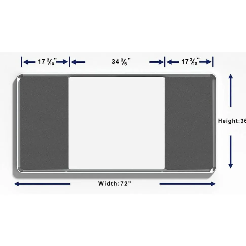 Lorell Mounting Frame for Whiteboard - Silver