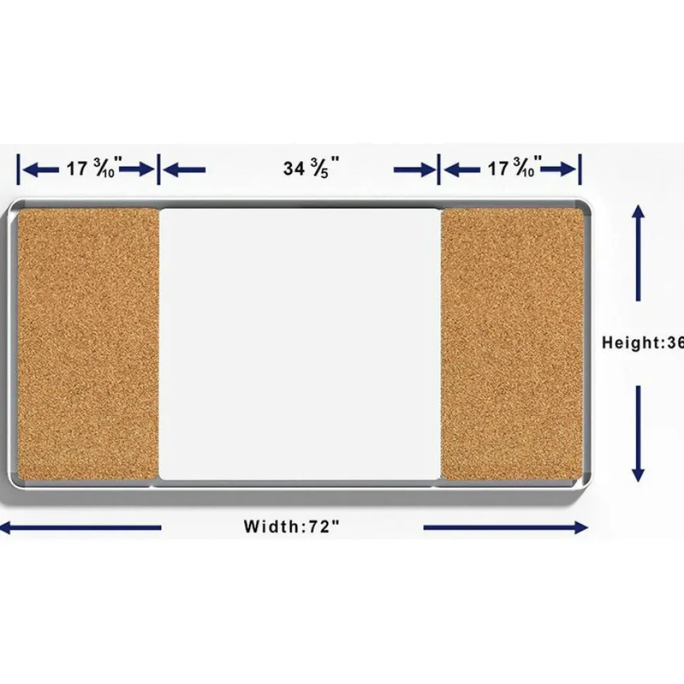 Lorell Mounting Frame for Whiteboard - Silver
