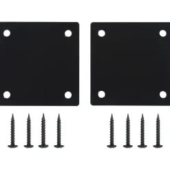 Lorell Mounting Plate for Modular Device - Black - Iron - 2 / Pack