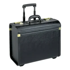 Lorell Oversized Rolling Catalog Case, Black