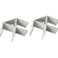 Lorell Panel System 90-Degree Panel Connector, 2-pack, Aluminum