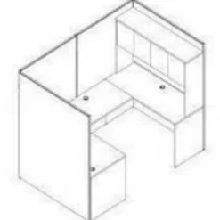 Lorell Panel System 90-Degree Panel Connector, 2-pack, Aluminum