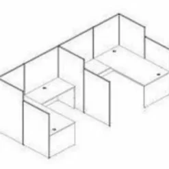 Lorell Panel System 90-Degree Panel Connector, 2-pack, Aluminum
