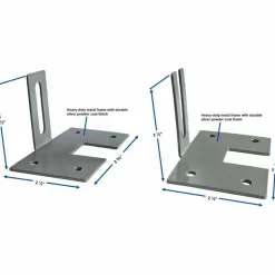 Lorell Panel System Panel Wall Bracket, 2-pack, Aluminum