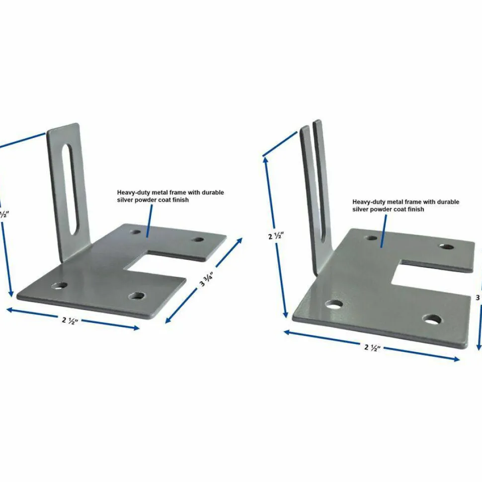 Lorell Panel System Panel Wall Bracket, 2-pack, Aluminum