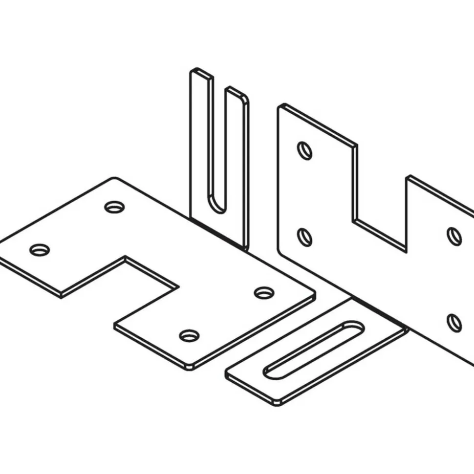 Lorell Panel System Panel Wall Bracket, 2-pack, Aluminum