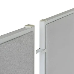 Lorell Panel System Straight Panel Connector, 2-pack, Aluminum