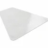 Lorell PlushMat Medium Pile Studded Chair Mat, For L-Workstation With Lip, 60 "x 66", Clear