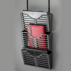 Lorell 3-Pocket Plastic Hanging Wall File, 9-3/4