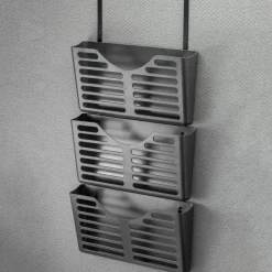 Lorell 3-Pocket Plastic Hanging Wall File, 9-3/4