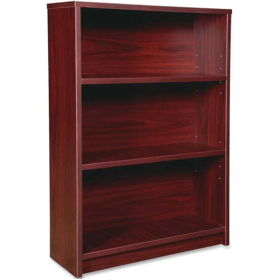 Lorell Prominence 2.0 48"H 4-Shelf Bookcase, Mahogany