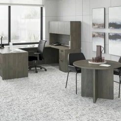 Lorell Prominence 2.0 66”W Desk Hutch, Gray Elm